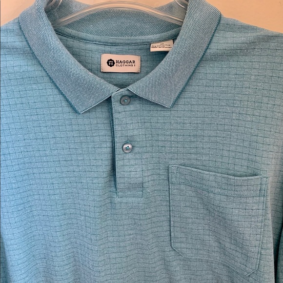 HAGGAR-2 Front Pocket Polos, Size Medium - Picture 8 of 14